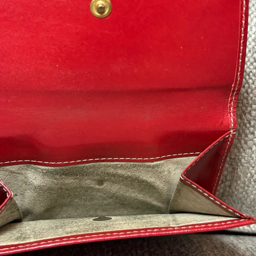 Kate Spade Women’s Red Leather Classic Bifold Wallet Made in Italy - Picture 3 of 9